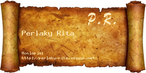 Perlaky Rita névjegykártya
